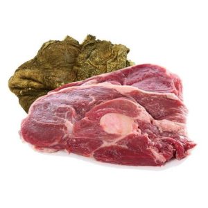 Picado de cordero con tripa verde, puro menu 500gr. perros y gatos