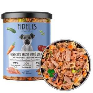 Comida cocinada en vaso 400gr fidelis salmon  | Barf Canarias |