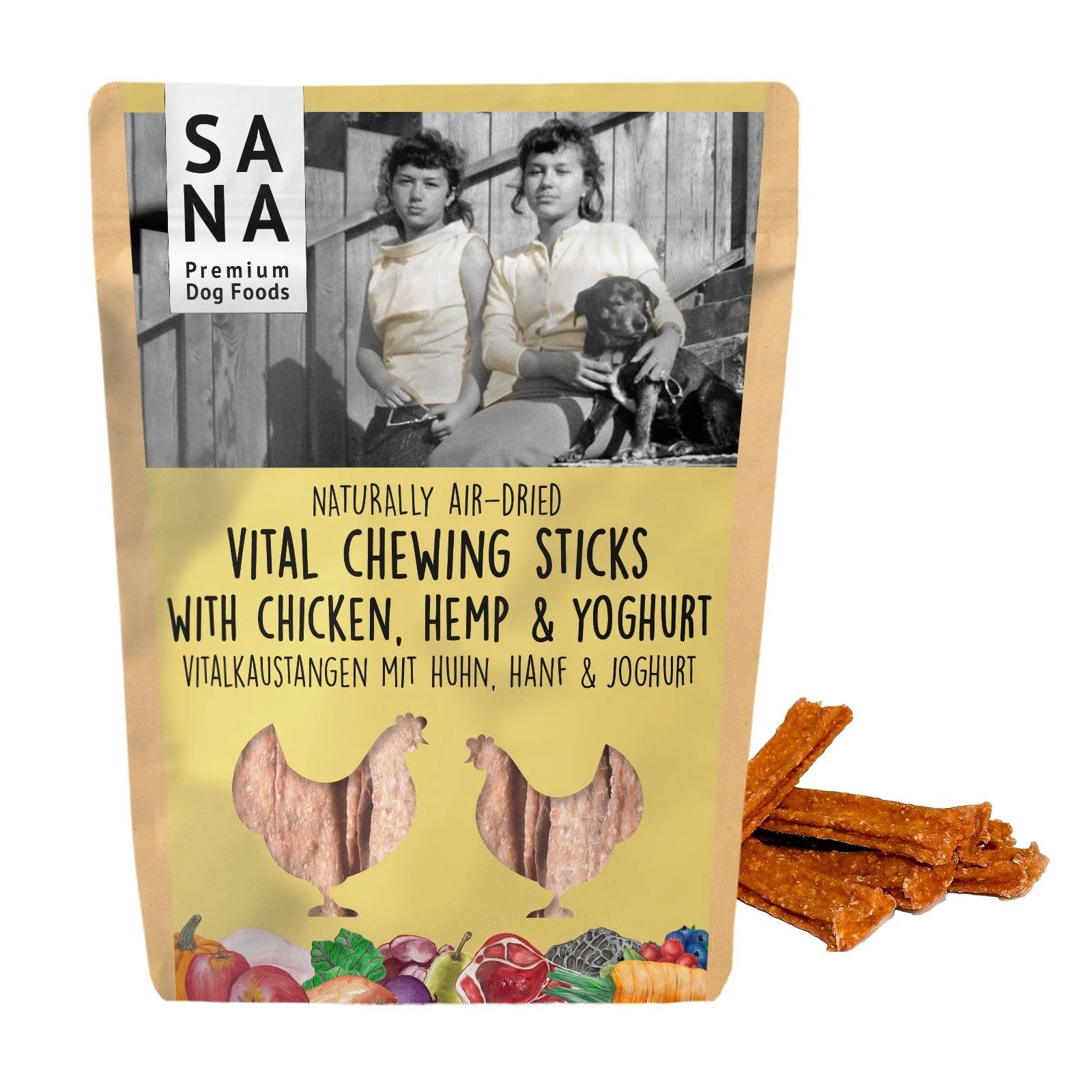 Stick dental pollo y yogurt SANA DOG 150 g | Barf Canarias |