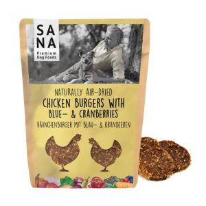 Sana dog Burger pollo y arandanos 100gr |Barf Canarias|