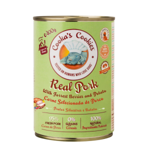 Lata Real cerdo Cookas cookies 400gr |Barf Canarias|
