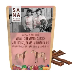 Stick dental caballo  con pera y aceite de lino   SANA DOG 150 g  | Barf Canarias |